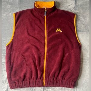 Minnesota gophers Vtg red oak Maroon and Gold vest L